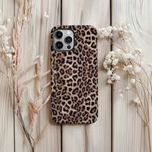 Leopard Print Phone Case, Classic Animal Pattern Phone Cover, Suitable For IPhone17 16 15 14 13 12 11 Pro Max,  S25 S24 S23 Ultra - 白色 - 查看 1
