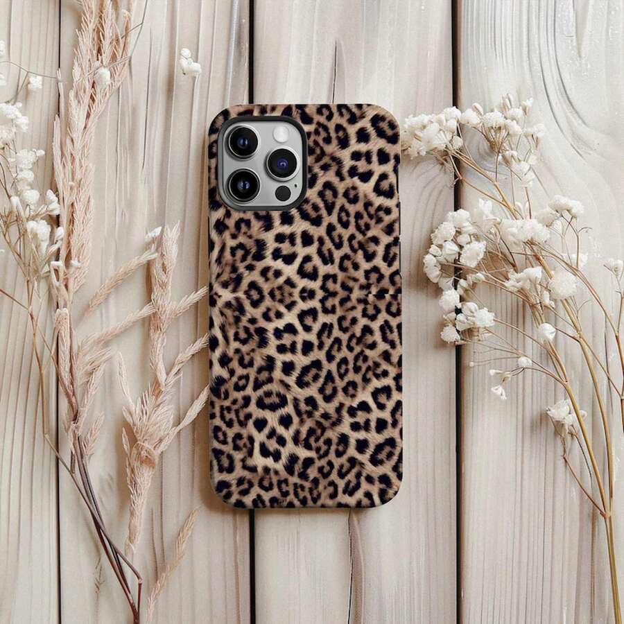 Leopard Print Phone Case, Classic Animal Pattern Phone Cover, Suitable For IPhone17 16 15 14 13 12 11 Pro Max, S25 S24 S23 Ultra - 白色 - 查看 1