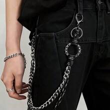 Personalized Hip-Hop Style Punk Vintage Stage Performance Decoration Double Layer Waist Chain - Black - View 2