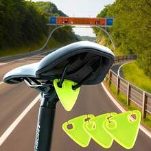 6pcs Fluorescent Triangle Reflective Cycling Hanging Decor - Seat Hanging High-Brightness Reflective Sheet, Night Cycling Safety Warning Accessory, Bicycle Mountain Bike Outdoor Night Running Walking Visible Protection Pendant - Multicolor - View 5