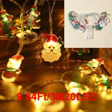 1pc 1.5/3M Christmas Decoration Snowman, Santa Claus, Christmas Tree Pattern Light String, Christmas Indoor Decor Light String, Christmas Decor Lights,Party Decor Prop Light String, Christmas Home Decor Lights, Garden, Outdoor Decor Light String - Yellow Light - View 13