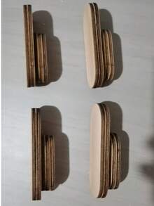 4pcs Rustic Wooden Wall Hooks, Easy Installation, Handmade Entryway/Bedroom/Bathroom Coat Rack, Charming Home Decor Storage Hooks - Multicolor - View 7