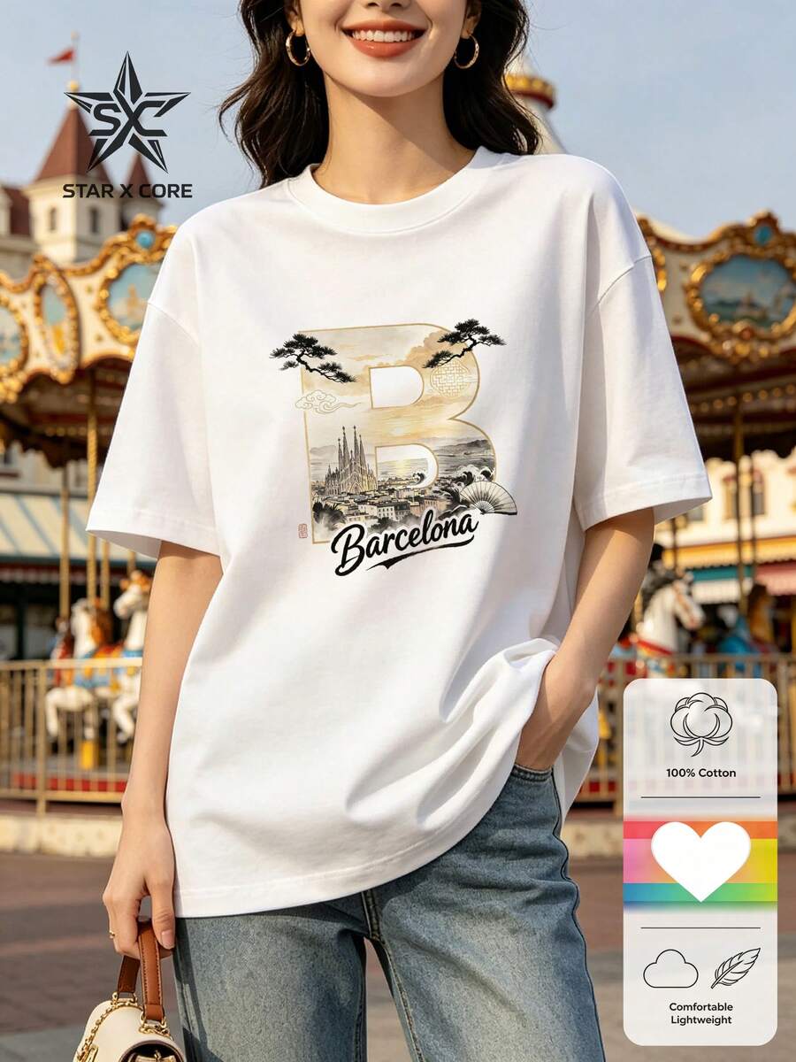 Women T-Shirts - 白色 - 查看 1