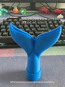 1pc Mermaid Tail Pool Fountain Nozzle, Whale Tail Pool Fountain, Threaded Pool Return Outlet, Direct Screw-On Installation, Uses Pool Circulation Water Pressure To Create Fan-Shaped Waterfall Water Curtain, Oxygenates Pool Water And Lowers Water Temperature, Creates Beautiful Water Landscape Decoration. Summer Essential. Dual Use For Outdoor Private Pool And Garden Water Landscape Decoration, Summer Pool Atmosphere Decoration Accessory. - Multiple Styles - View 9