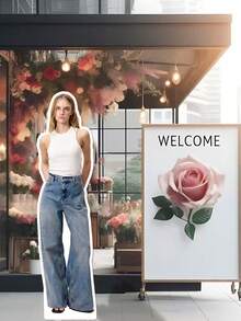 Personalized Life-Size Cardboard Standee With Custom Portrait, Custom Cutout Standee, Party Decoration, Photo Booth Prop, Custom Gift. Suitable For Wedding, Graduation, Birthday, Anniversary - Multicolor - View 5