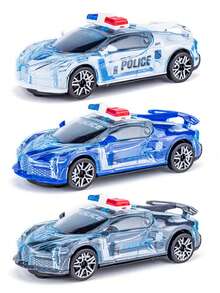 1pc Children's Electric Light & Sound Car Toy, Rotatable Battery Powered Toy Vehicle, Suitable For Boys & Girls, Birthday Gift, Blue/Black/White - Sound and Light  Car - View 9