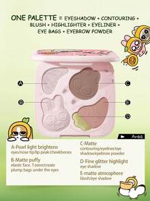 Little Ondine 多色趣味彩妝盤 02 粉紅色，顯色度高，質地柔滑細緻。可用於眼部、腮紅和高光，打造甜美活潑的妝容。持久妝效，一盤搞定所有用途。送禮佳品！ 12克/0.42盎司 - # 02 - 查看 5
