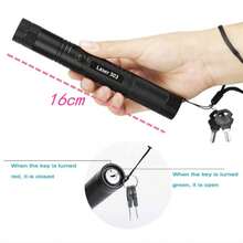 Portable Rechargeable Laser Pointer Pen Type High Power Laser Flashlight Built-In Battery Long Distance Laser Pointer Powerful Laser Suitable For Astronomy Demonstrations Outdoor Camping - Black - View 3