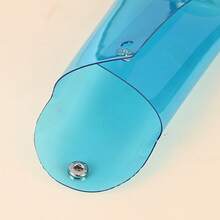 1pc Transparent Mini Storage Pouch, Waterproof & Stain Resistant, Compact And Portable, Metal Snap Closure & Detachable Carabiner, Ideal For Back To School Small Portable Stationery, Multi-Purpose Pouch For Earphones, Keys And Cards - Blue - View 5