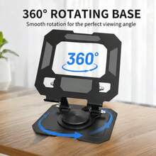 360° Rotating Practical Office Style Tablet Desktop Stand, Adjustable Height & Tilt, Anti-Scratch Silicone Pads, Stable Heavy Base Support, Suitable For Gaming, Video Conferencing, Online Classes - Black - View 1