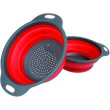 1 Pieza Cesta De Colador Portátil Plegable De Fregadero Para Cocina, Escenario Al Aire Libre - Rojo - Ver 5
