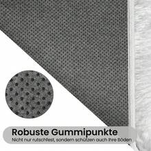 EDIMENS Long Hallway Runner Rug 80x300, High Pile Bathroom Rug Non-Slip, Fluffy Washable Kitchen Rug Bath Mat, Rugs For Bedroom Bed Runner Hallway Living Room - 白色 - 查看 6