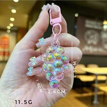 6 Buah Gantungan Kunci Berkilau, Hiasan Tas, Gantungan Kunci Motif Buah, Aksesoris Gantungan Kunci, Pilihan Warna Beragam, Pilihan Hadiah yang Sempurna - Inovasi - View 6