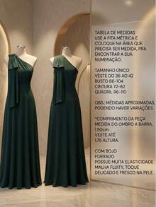Long Party Dress With Lace, Lined Cups, Comfortable, Elegant, Simple - Dark Green - View 7