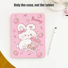 White Rabbit, Strawberry, Milk Tea Pattern Painted Effect Tablet Protective Case, Built-In Pen Slot, With Stand, Suitable For Honor 8/9/10/X8/X8A/X9/X8Pro/X9Pro And Other Models/ MatePad Se 11 Inch/MatePad 11 Inch/11.5 Inch, MatePad Pro Apple 10th/11th Generation 2025 (A16), Galaxy Tab A7/A9 And Other Popular Models - Multicolor - View 7