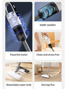GENAI Mini Vacuum Cleaner - Portable High Suction Power - Dust Mite Removal - Suitable For Furniture And Car Interiors - Multicolor - View 2