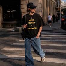 Men T-Shirts - 黑色 - 查看 4