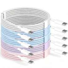 1 buah Kabel Pengisian Cepat USB-C ke USB-C 60W Jalinan Warna-warni 3,3 kaki, Kompatibel dengan iPhone Seri 17/16/15, Pro/Air/Mini, - MultiWarna - View 1