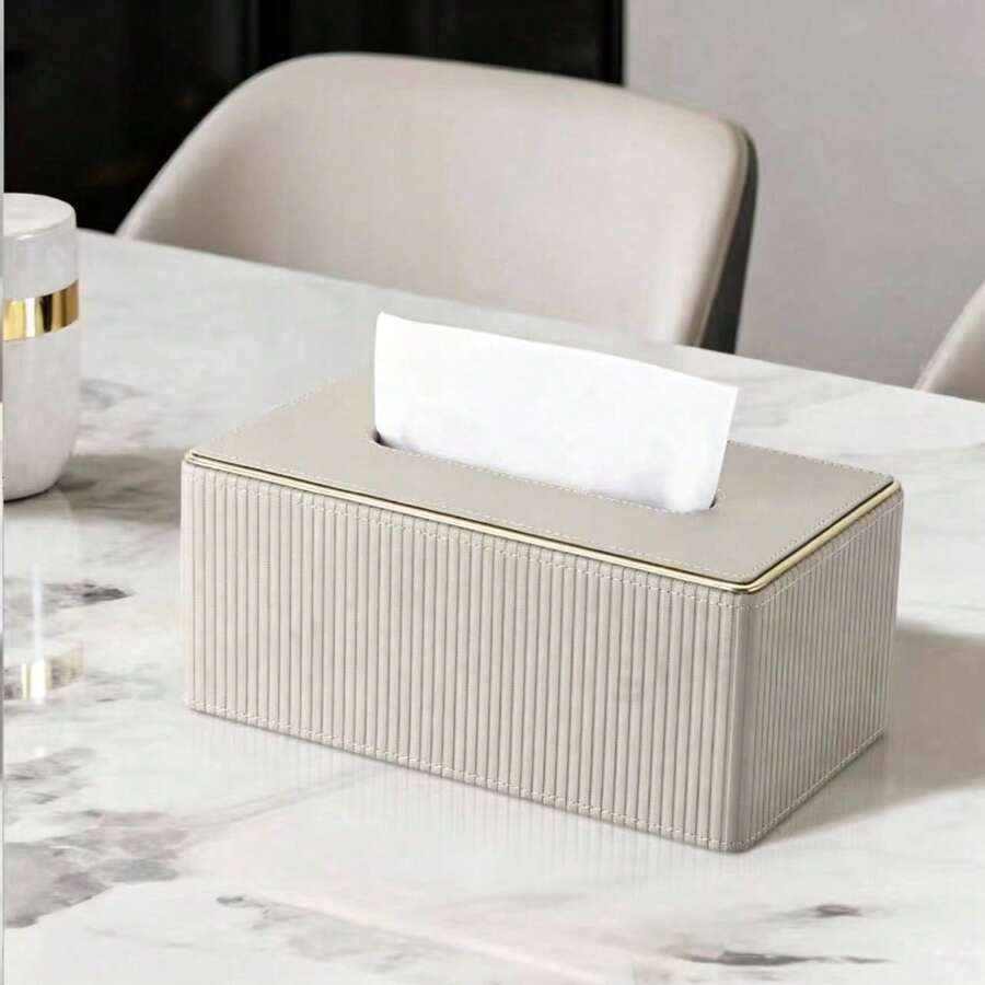 Wooden Tissue Box, New Home Living Room Kitchen Napkin Holder - Multicolor - View 1