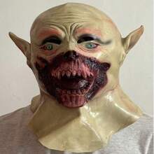 1 buah Topeng Lateks Vampir Horor Halloween, Topeng Wajah Zombie Menakutkan, Topeng Pesta Cosplay Horor - MultiWarna - View 13
