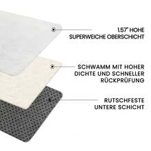 EDIMENS Long Hallway Runner Rug 80x300, High Pile Bathroom Rug Non-Slip, Fluffy Washable Kitchen Rug Bath Mat, Rugs For Bedroom Bed Runner Hallway Living Room - 白色 - 查看 5