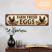 2D Flat Decorative Sign - Content: "Fresh Egg Farm". This Rustic Style Wall Sign Is Suitable For Offices, Shops, Homes, Farmhouses And Porches. (Random Style) - A - View 5