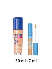 Rimmel [حزمة] كريم أساس Match Perfection Fair Ivory 81 Cool 30 مل + خافي عيوب مرطب Kind & Free 20 Light 7 مل - 081 عاجي فاتح بارد +20 فاتح - مشاهدة 2