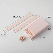模具+切割器+厚度尺套装，软陶造型工具，适用于串珠、圆形耳环、聚合物粘土首饰制作，包含模具、切割器、厚度尺，首饰制作套装 - 杏色 - 查看 18