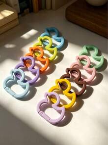 10/20/50/100 piezas Llaveros con forma de pato de colores, distribución de colores aleatoria, adecuados para manualidades, anillos de llaves y decoración de llaveros - Llavero de pato - Ver 7
