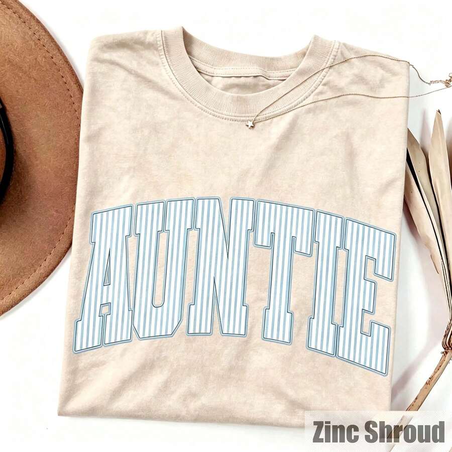 [100% Cotton][100% Cotton] ®   Auntie Shirt, Aunt Shirt, Plaid Auntie, New Aunt Gift, Pregnancy Announcement, Gift For Aunt, Pregnancy R - 杏色 - 查看 1