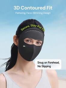 Beneunder Mascarilla Facial de Protección Solar con Enfriamiento Ligero AL220 - Negro - Ver 2