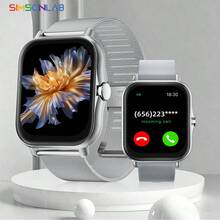 SIMSONLAB Jam Tangan Pintar Layar Sentuh Penuh HD 1,83 Inci, Unisex, Tali Baja, Pedometer, Kalkulator Kalori, Berbagai Mode Olahraga, Notifikasi Pesan dan Panggilan, Jam Tangan Pintar Olahraga Multifungsi, Kompatibel dengan Android/IOS - MultiWarna - View 1