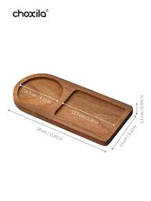 choxila 1pc 27x12cm Natural Walnut Wood Tray, Modern Design, Rectangular Minimalist Deep Bowl Wooden Plate, Suitable For Breakfast, Coffee, Snacks, Condiments, Perfect For Afternoon Tea, Family Gatherings, Tea Parties And Daily Use - Brown - View 9