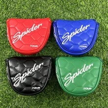 1 pieza Funda para cabeza de putter de golf tipo mazo bordada, material de PU con forro interior suave, compatible con palos de putter tipo mazo, accesorio de golf unisex elegante y resistente al desgaste, protección integral para palos de golf - Multicolor - Ver 2