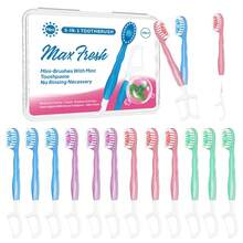 Mini Disposable Toothbrush With Toothpaste And Toothpick, Tongue Cleaner, Fresh Breath, Tongue Scraper, Suitable For Work Or Travel, 10pcs/Box - Multiple Flavors/various Styles - View 1