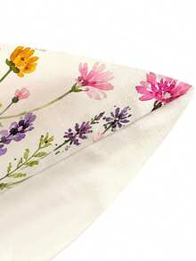 水彩野花桌旗，彩色野花蝴蝶蜜蜂桌旗，春季植物桌飾，適用於廚房餐廳，鄉村風居家派對裝飾 - 彩色 - 查看 8