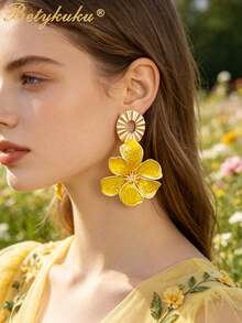 Betykuku 1/6 Pairs Colorful Flower Earrings Set For Women And Girls, Daily Casual Party Jewelry Gift - 6 Pairs Set - View 12