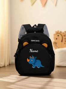 This Customizable Mini Cartoon Dinosaur Print Backpack Features Adjustable Shoulder Straps, Hand-Held Design, Zipper Closure, And Is Made Of Nylon Material. It Is Very Suitable For Daily Use, Shopping, And Traveling. It Also Makes A Great Gift For Birthdays Or Christmas., Kawaii Aesthetic - Multicolor - View 39