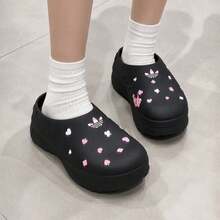 Adidas New Originals * Disney / Comfortable Versatile Women's Slippers - Black - View 2