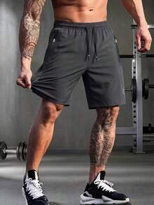 3pcs Men's Casual Sports Shorts, Pockets With Zipper And Drawstring, Suitable For Summer Fitness, Running And Outdoor Activities. - Multicolor - View 6