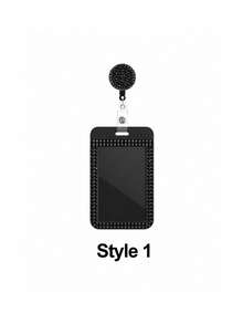 Vigour Summer Shiny ID Card Holder With Lanyard, ID Card Storage Box, Anti-Loss Lanyard, Student ID Card Holder, Self-Service Restaurant Card Holder, Slide Cover, Dual Card Slot, Small Card Slot, Bus Card Holder, Non-Inductive, Bank Card Holder, Subway Card Storage, Adjustable Portable ID Card Holder Decorative Keychain, Suitable For Office Workers And Students, Perfect Gift, Back To School Gift, Couple Card Holder, Bank Card Holder, Travel Essential, Back To School, Commute, Business Trip, Vacation - Multicolor - View 12