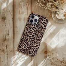 Leopard Print Phone Case, Classic Animal Pattern Phone Cover, Suitable For IPhone17 16 15 14 13 12 11 Pro Max,  S25 S24 S23 Ultra - 白色 - 查看 3