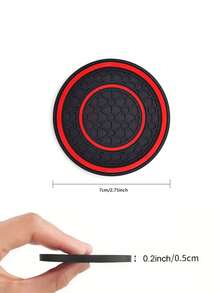 Anti-Slip Silicone Honeycomb Pattern Car Cup Holder Mat (1/2pcs) - Heat Resistant Universal Car Cup Holder, Dust-Proof Easy To Clean, Suitable For Most Car Models, Fashionable Modern Car Interior Accessory, Travel Essential, Enhance Car Storage And Decoration Effect - Coaster - View 7