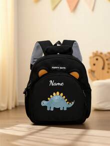 This Customizable Mini Cartoon Dinosaur Print Backpack Features Adjustable Shoulder Straps, Hand-Held Design, Zipper Closure, And Is Made Of Nylon Material. It Is Very Suitable For Daily Use, Shopping, And Traveling. It Also Makes A Great Gift For Birthdays Or Christmas., Kawaii Aesthetic - Multicolor - View 16