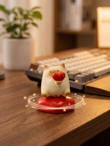 超值裝 360°旋轉貓咪盲盒裝飾品 | 可愛風桌面裝飾與紓壓裝飾套組,派對小禮、小配件、神秘盒子 - 彩色 - 查看 6