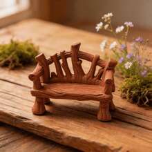 1PC Mini Tree Root Bench, 3D Printed Realistic Bench, Suitable For Tank DIY Enthusiasts, Flower Pot Landscape, Desktop Decoration, Desktop Ornament, Gardening Supplies Store, Autumn Theme, Flower Shop, Suitable For Back To School Season, Birthday Gift, Halloween Gift, Teacher's Day Gift, Thanksgiving Gift, New Year Multi-Holiday Gift - 1pc - View 2