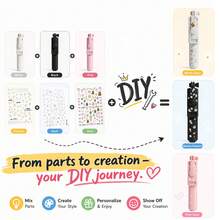 1 قطعة عصا سيلفي DIY لطيفة مع ملصقات وجهاز تحكم عن بعد لاسلكي 68 سم/26.7 بوصة قابلة للسحب والطي حامل هاتف ثلاثي الأرجل للمراهقات والفتيات للسفر والفلوج - مشاهدة 2