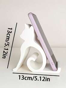 1pc Cute Cat Shaped Plastic Phone Stand, Universal Desktop Phone Accessory, Suitable For All Smartphones, Hands-Free Lazy Design, Supports Dorm Live Streaming And Movie Watching, Perfect Cute Desktop Decoration Gift For Women And Students - Multicolor - View 9