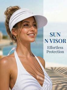 Women's UPF 50+ UV Protection Sun Hat, Lightweight Foldable Ponytail Sports Sun Hat - Multicolor - View 3