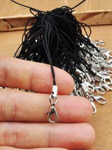 20/50/100pcs DIY Jewelry Making Materials, Phone Lanyard Cord Set With Silver Lobster Clasp, Suitable For Keychains And Pendants - Multicolor - View 1
